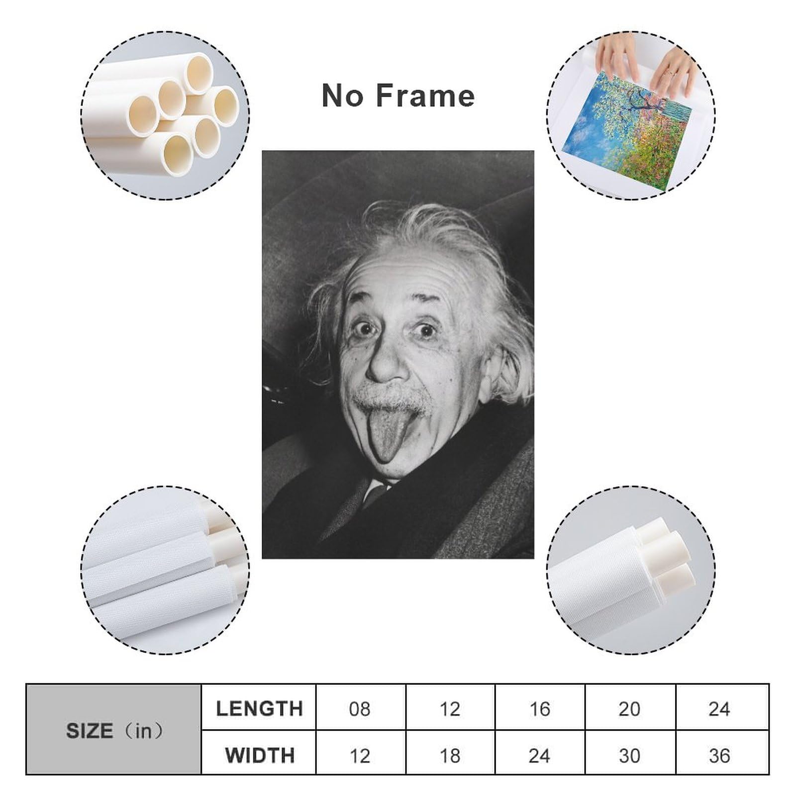 Amazon.co.jp: 肖像画プリント黒ポスターアインシュタインポスター